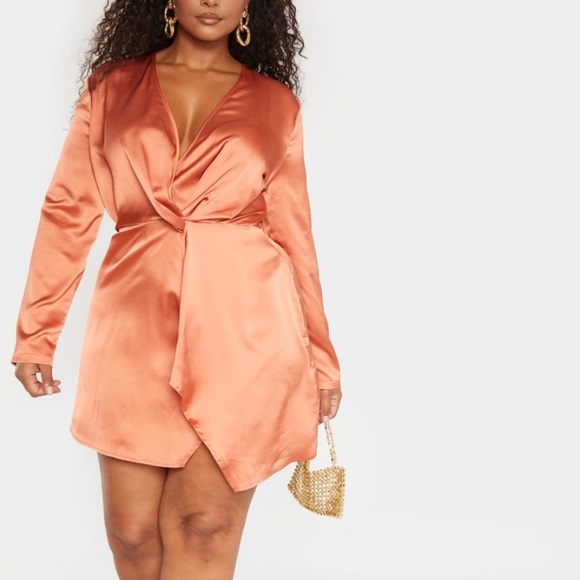 Plus Satin Dress - Picture 1 of 1